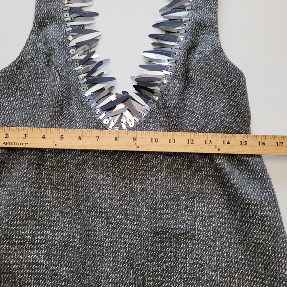 Anna Sui Target 20th Anniversary Collection Sequin V Neck Tweed Dress Size S - Picture 11 of 15